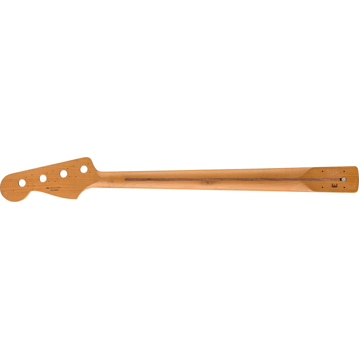 Fender Satin Roasted Maple Jazz Bass® Neck, 20 Jumbo Frets, 12", Maple, Flat Oval Shape
