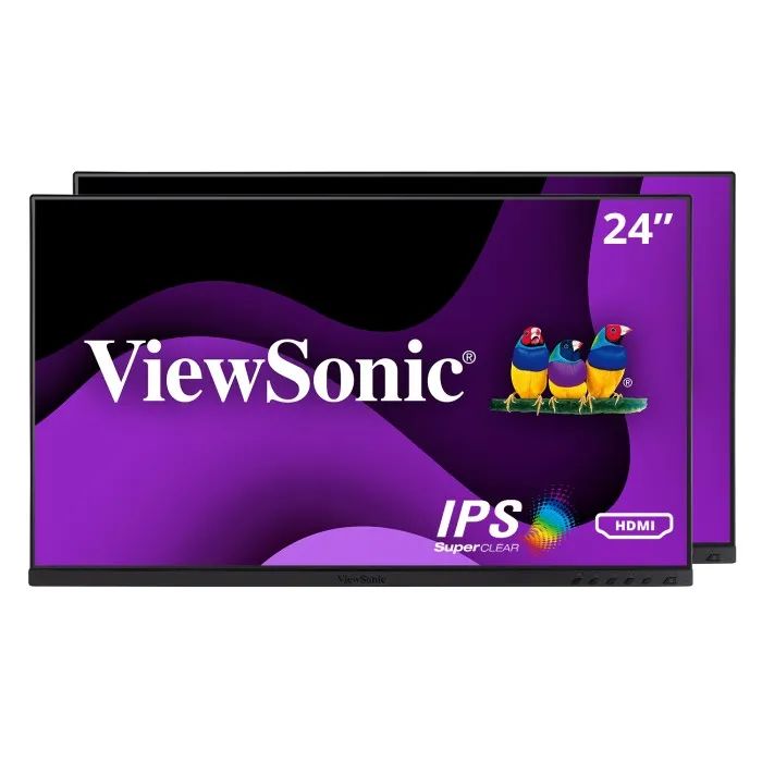 Viewsonic VG2448A-2_H2 24" Dual Pack IPS Monitor  Full HD, HDMI, DP, VGA