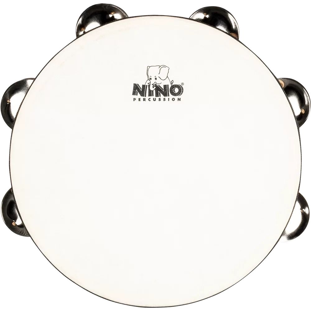 Nino Percussion Double Row Headed Wood Tambourine - 8''