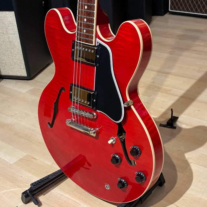 Gibson - Memphis ES-335 Dot Cherry AAA Figured Maple w/ PRO Headstock Repair OHSC & COA (2012) - USED