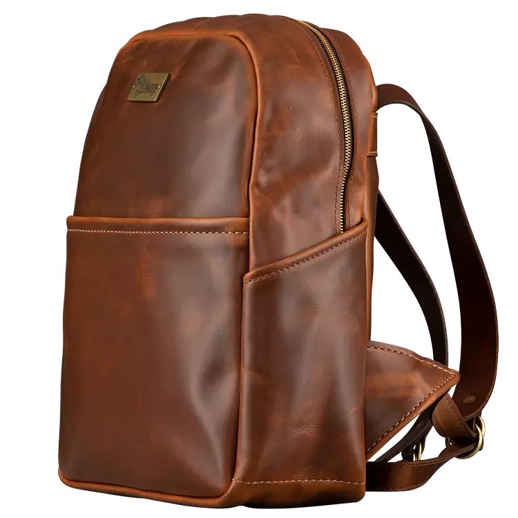 Gibson LIFTON-BKP-BRN Lifton Leather Backpack, Brown
