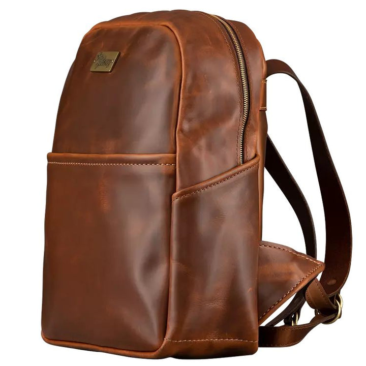 Gibson LIFTON-BKP-BRN Lifton Leather Backpack, Brown