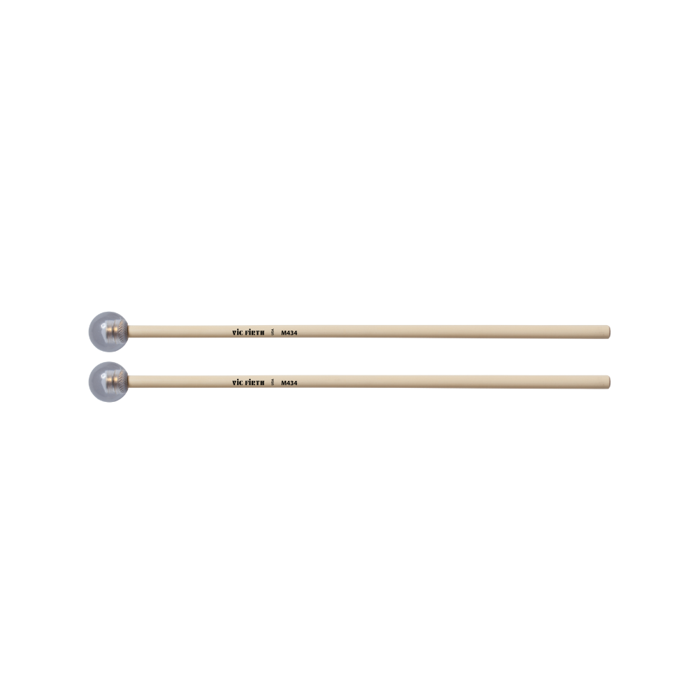 Vic Firth M434 Articulate Series Keyboard Mallet - 1 1/8" Lexan w/ brass weight, Round
