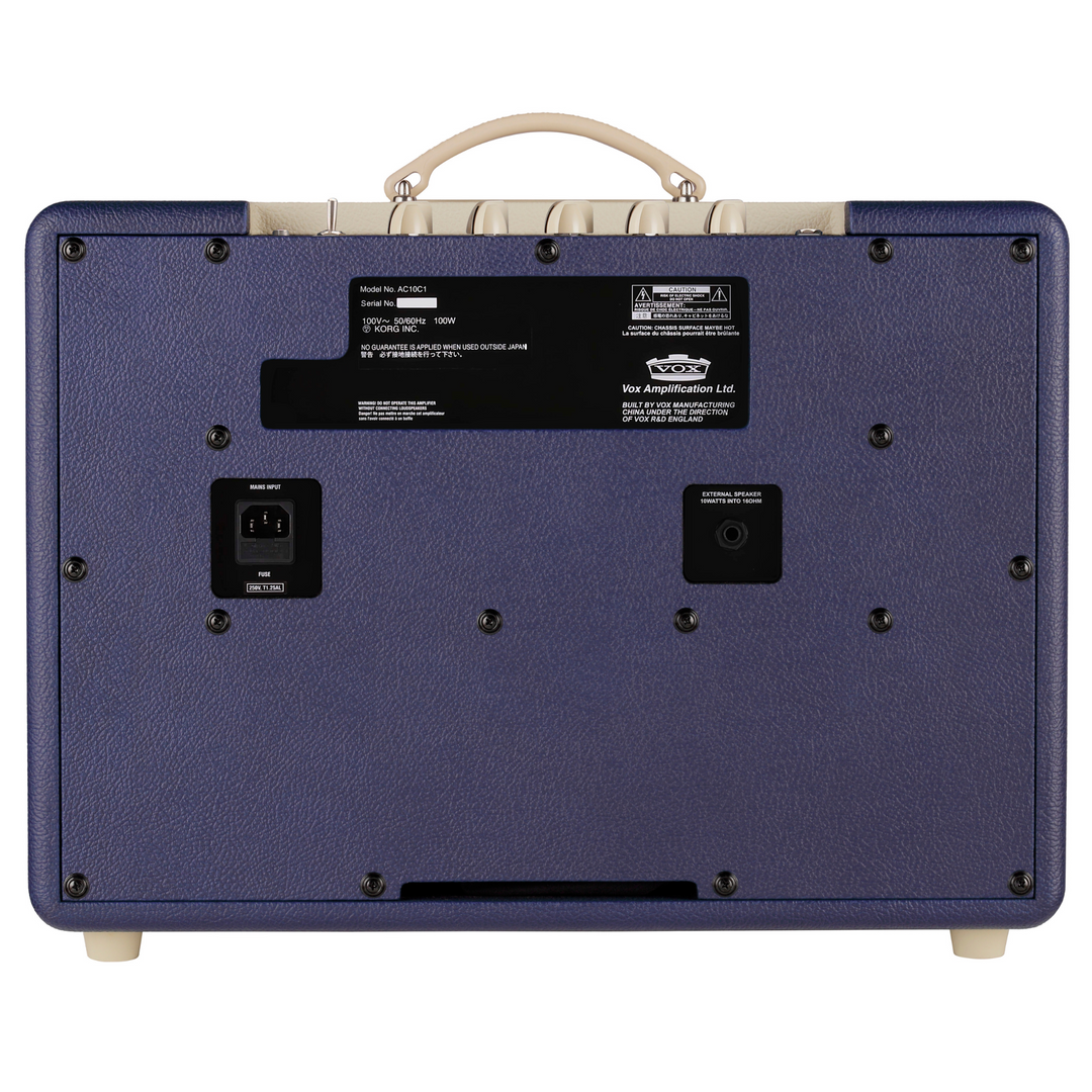 Vox AC10C1TTBC LTD 10W Valve Combo 10" Speaker Single Channel Blue/Cream Two-Tone  w/ VX10 Speaker