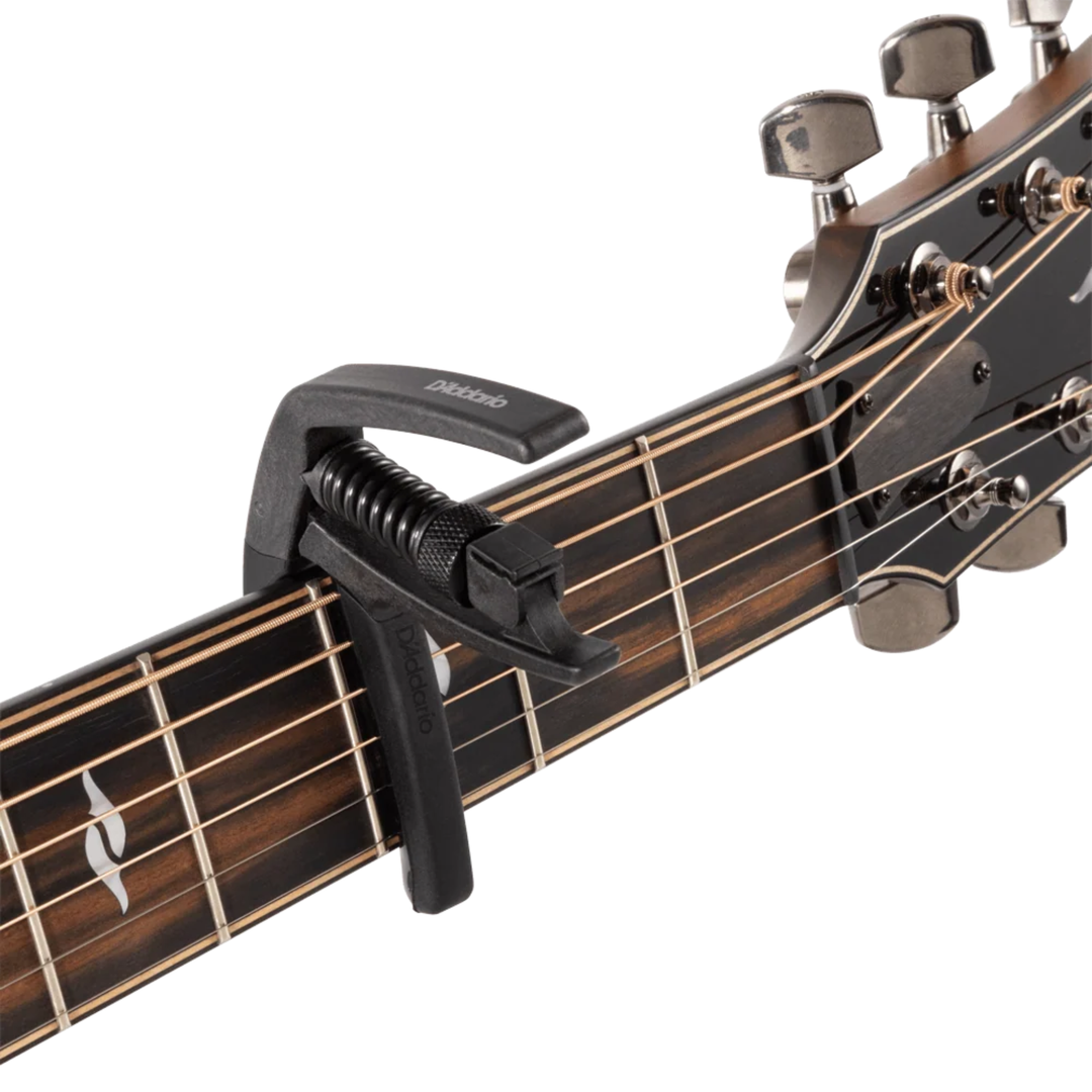 D'Addario PW-CP-22 Artist+ Carbon Capo Adjustable Tension (Black)