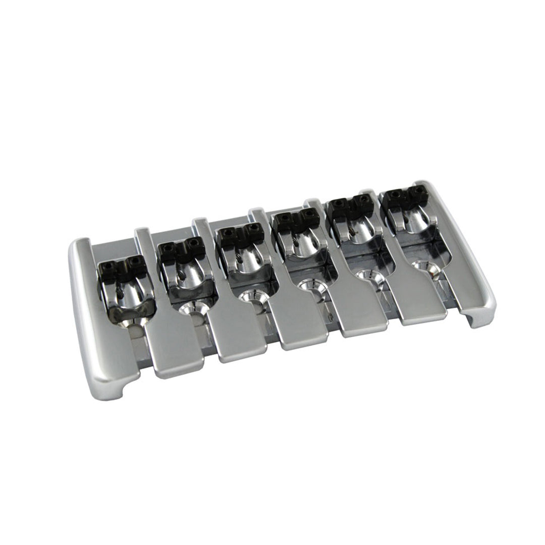 Allparts BB-3558 Modern Quick Release 6-string Bass Bridge Chrome
