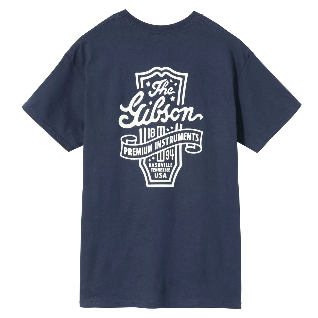 Gibson Prem Instruments Tee Navy - 2XL