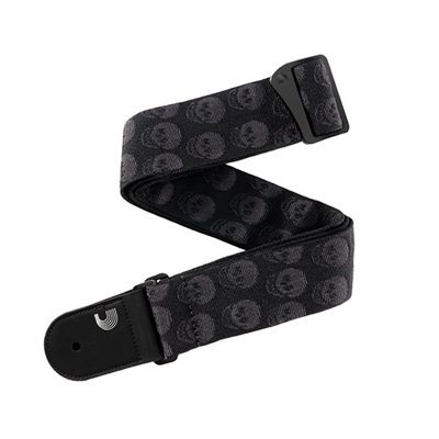 D'Addario 50TB00 50Mm Guitar Strap - Skulls Black Tub