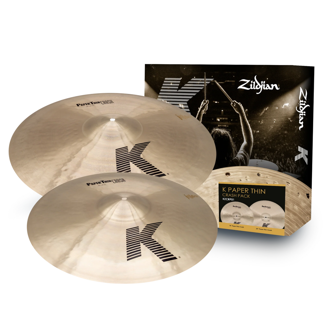 Zildjian KZCRP01 K Paper Thin Crash Cymbal Pack - 18" & 20"