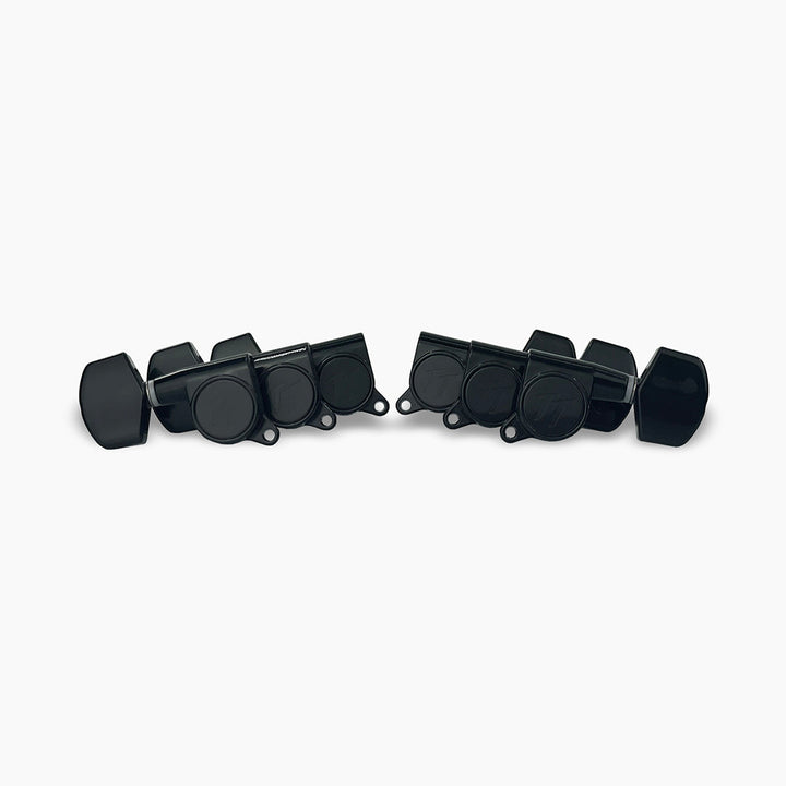 Allparts TK-7114-003 True Tune Mid Size Tuners, 3x3, Black