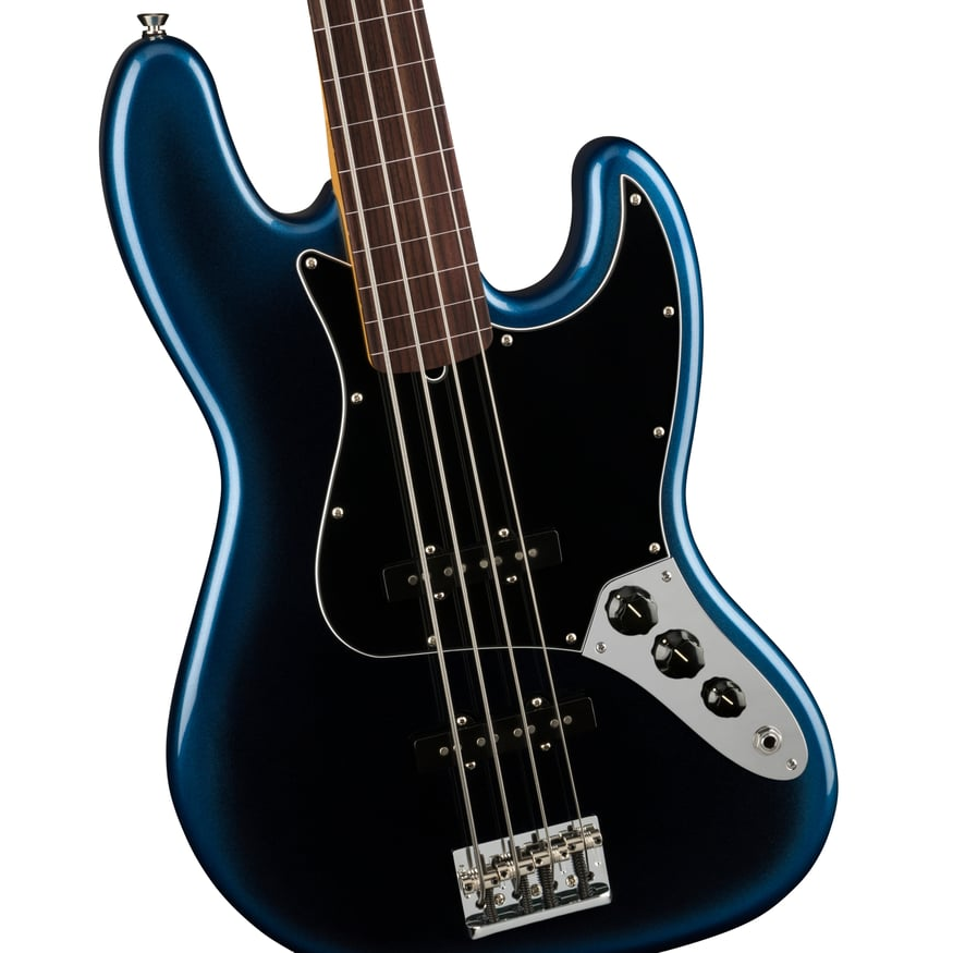 Fender American Professional II Jazz Bass Fretless (Dark Night) Electric Bass Guitar