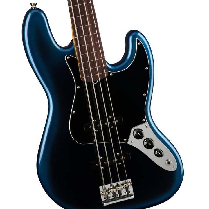 Fender American Professional II Jazz Bass Fretless (Dark Night) Electric Bass Guitar
