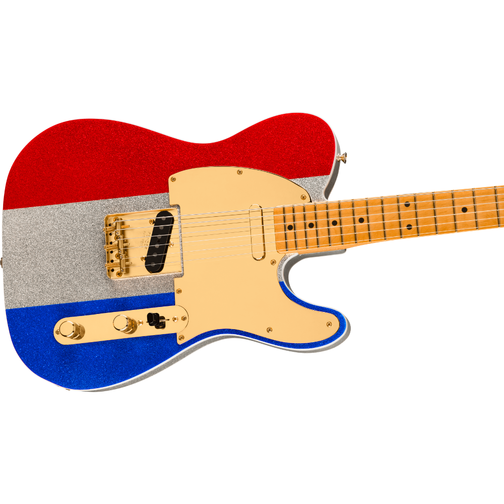 Fender Buck Owens Telecaster (Red, Silver & Blue Sparkle)  Electric Guitar