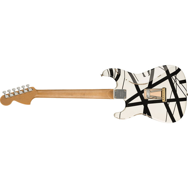 EVH® Striped Series '78 Eruption Electric Guitar w/ Gig Bag - White with Black Stripes Relic