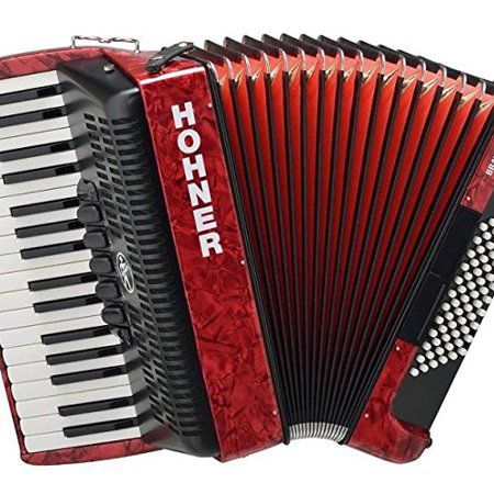 Hohner BR72R-N Bravo III 72 Bass Accordion - Red