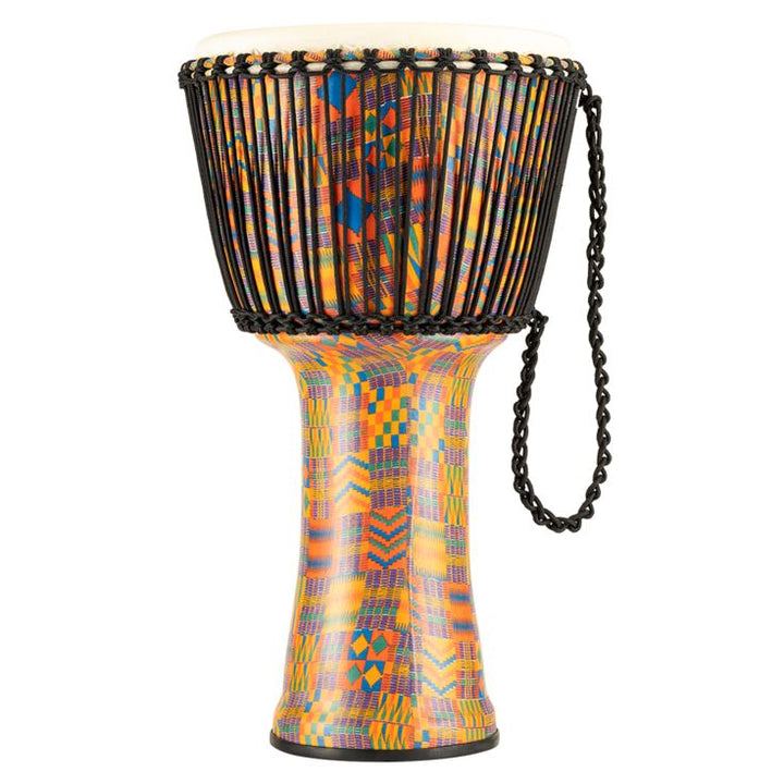 Meinl Percussion 14" Rope Tuned Travel Series Djembe Hand Selected Goatskin Head (Patented) Kenyan Quilt
