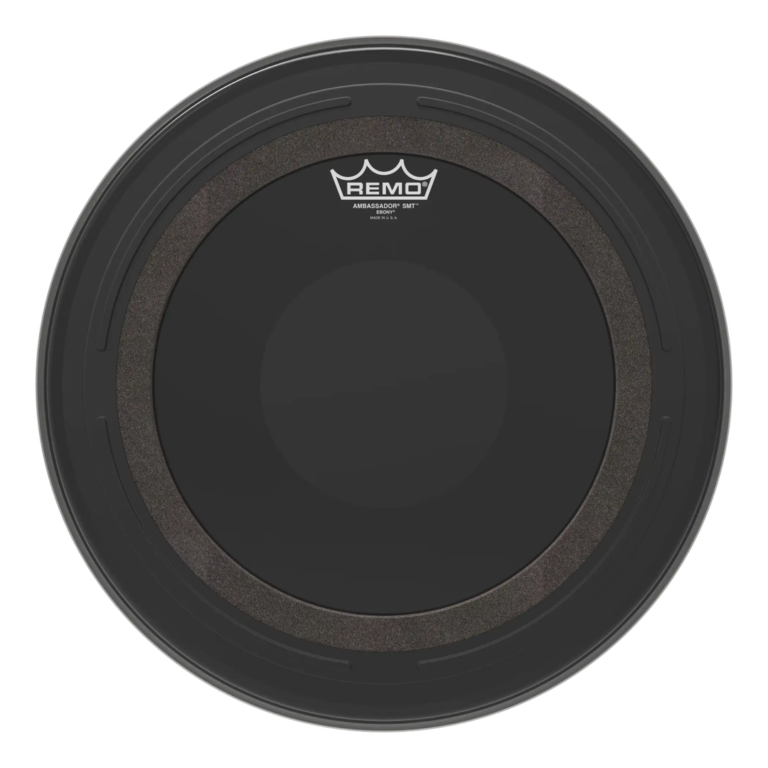 Remo ES-0016-10-SMT Ambassador SMT Ebony Tom Drumhead, 16"