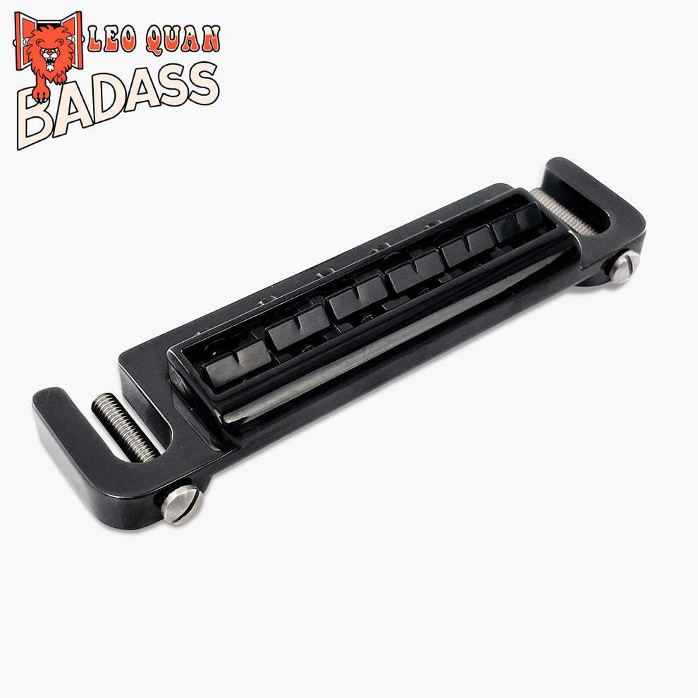 Allparts GB-3347-003 Leo Quan® Badass Wraparound™ Guitar Bridge with SAE Locking Studs - Black