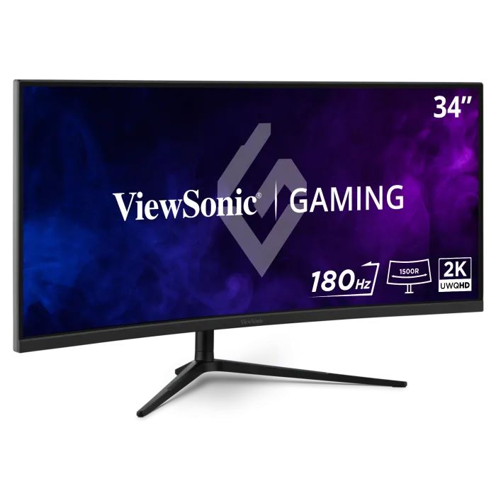 Viewsonic VX3418C-2K 34" Curved Gaming Monitor  UWQHD 3440x1440, 180Hz, 1ms, 21:9 Aspect, FreeSync Premium