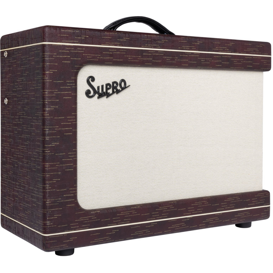 Supro 1630RCBUR Ambassador Custom 2 x 10-inch 50-watt Tube Combo Amplifier - Burgundy