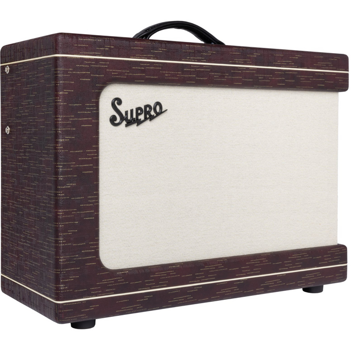 Supro 1630RCBUR Ambassador Custom 2 x 10-inch 50-watt Tube Combo Amplifier - Burgundy