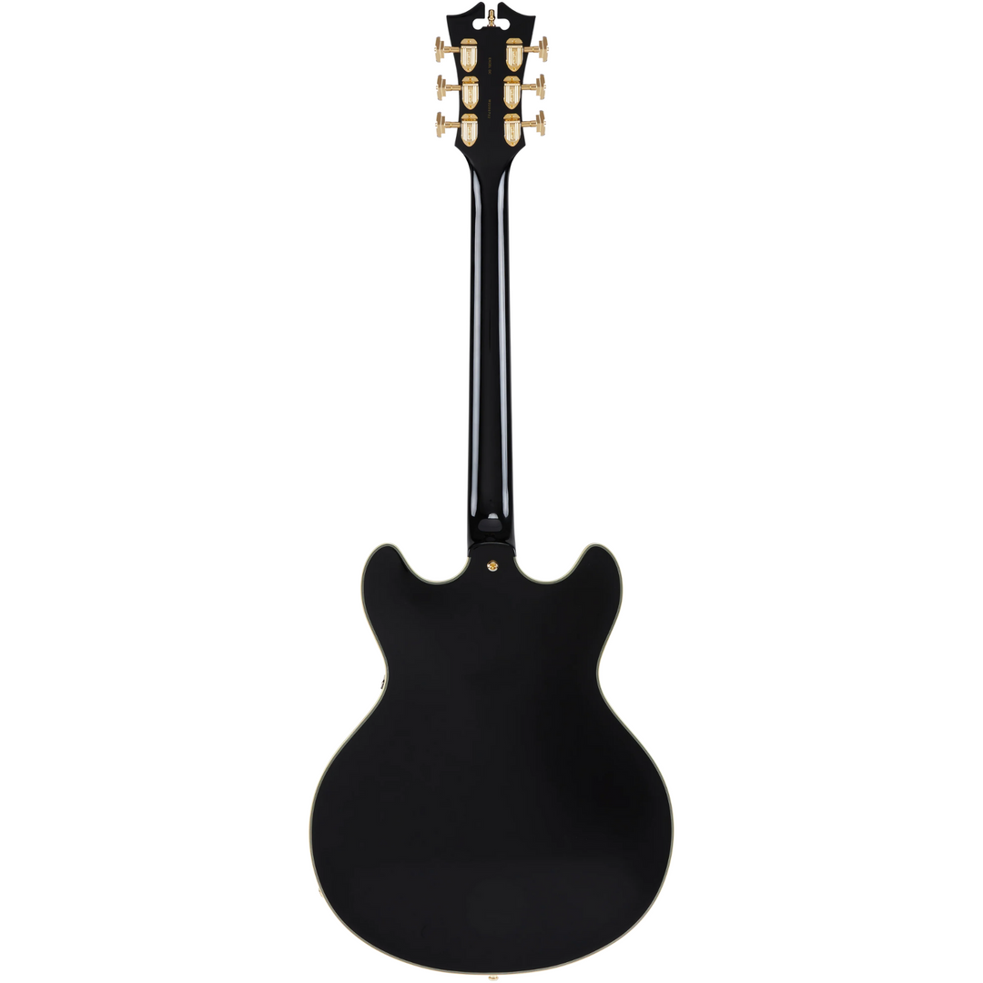 D'Angelico EXCEL DC Series Semi Hollow-Body Electric Guitar - Solid Black