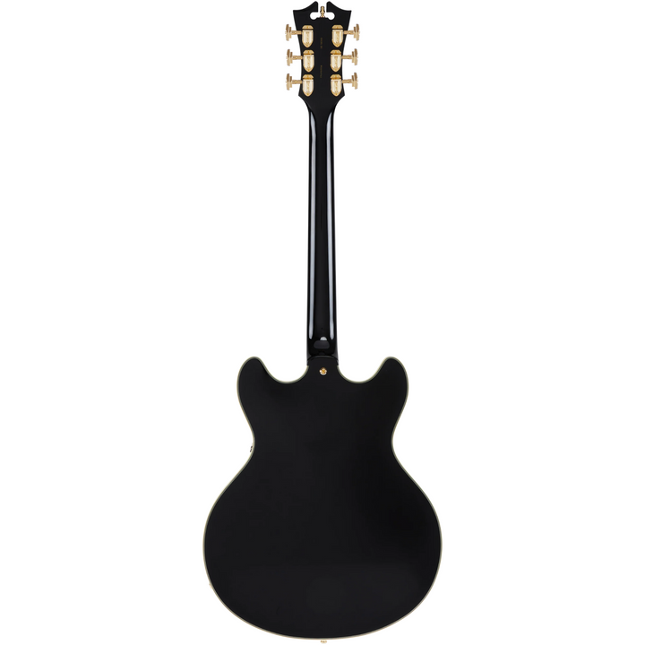 D'Angelico EXCEL DC Series Semi Hollow-Body Electric Guitar - Solid Black