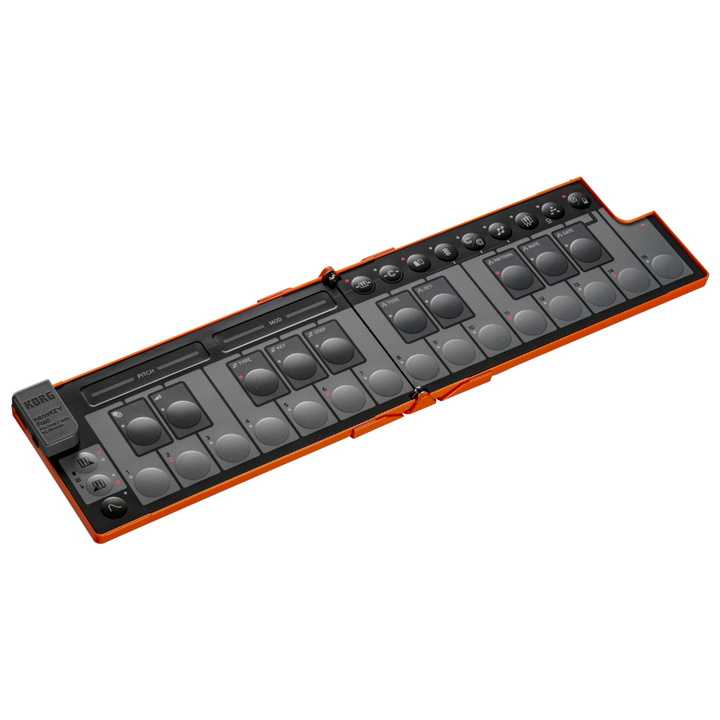 Korg NANOKEYFDLO Foldable pocket size MIDI Keyboard - Lava Orange