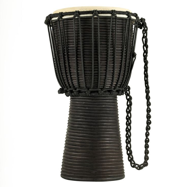 Meinl Percussion 8" Rope Tuned HeadlinerÂ® Series Wood Djembe Black River Series