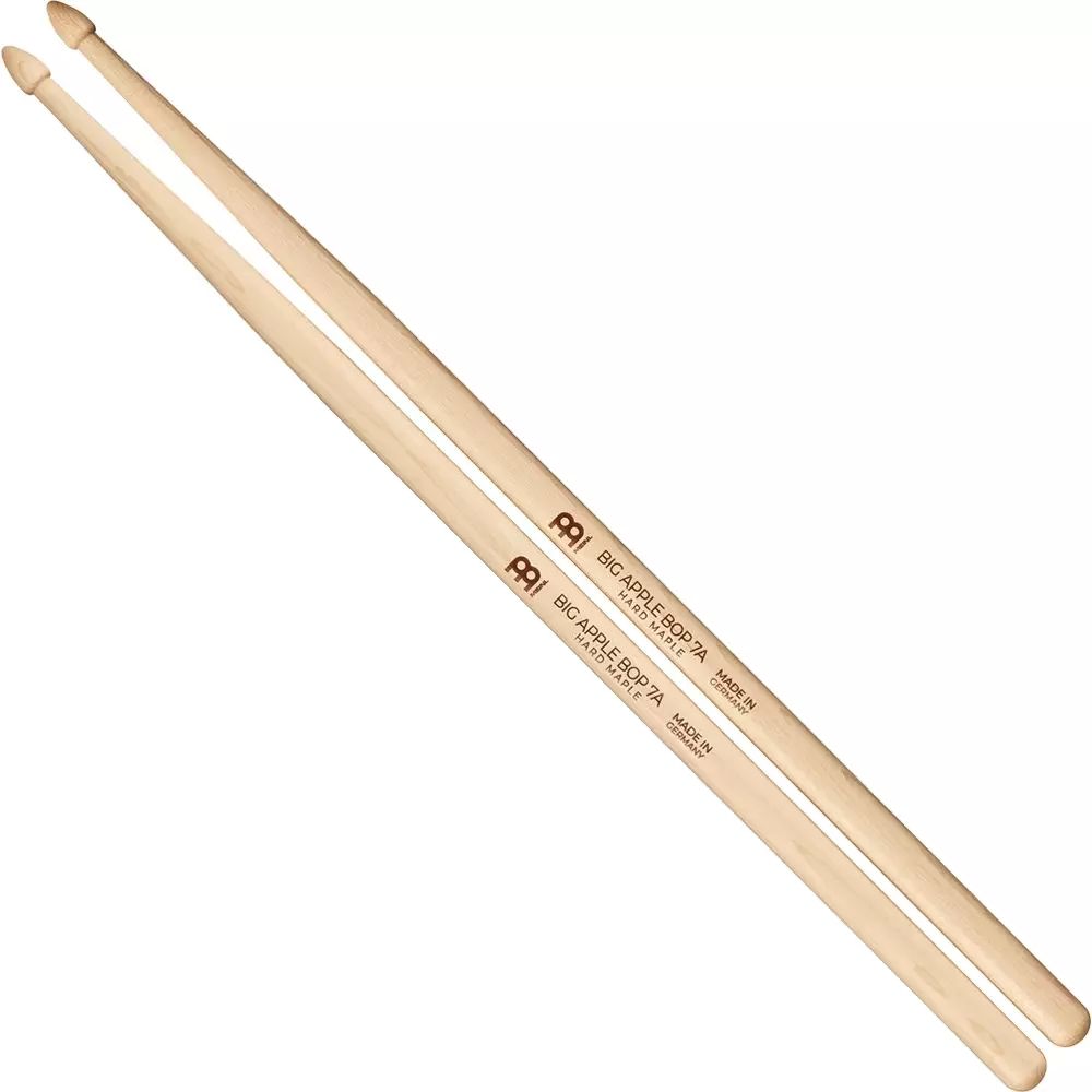 Meinl SB123 Big Apple Bop 7A Drumstick, Maple, Heavy, Big acorn tip, Pair