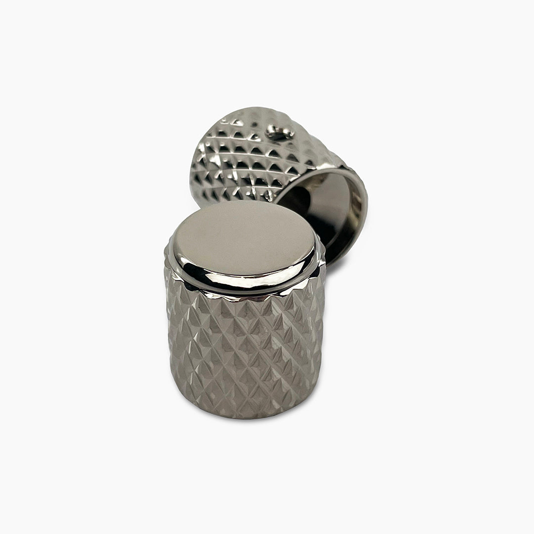Allparts MK-0112 Heavy Knurl Metal Barrel Knobs Nickel