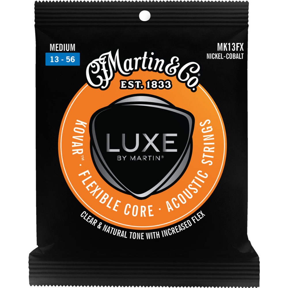 Martin Strings MK13FX Flexible Core Luxe Nickel Cobalt Kovar Acoustic Guitar Strings Medium 13-56