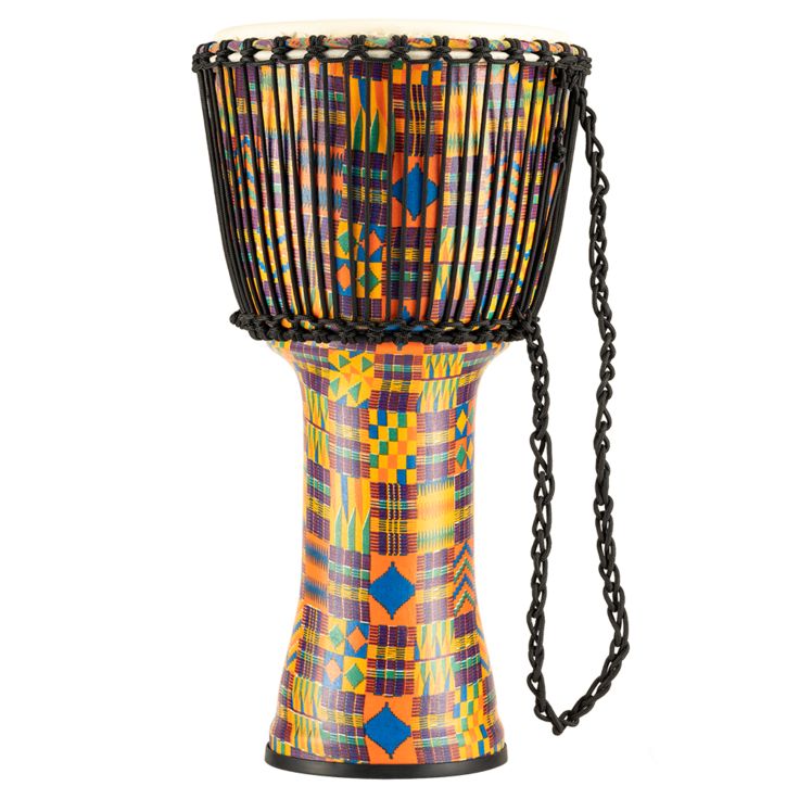 Meinl Percussion 12" Rope Tuned Travel Series Djembe Hand Selected Goatskin Head (Patented) Kenyan Quilt