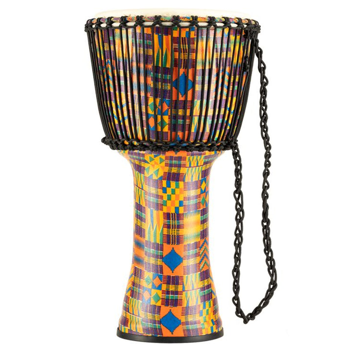 Meinl Percussion 12" Rope Tuned Travel Series Djembe Hand Selected Goatskin Head (Patented) Kenyan Quilt
