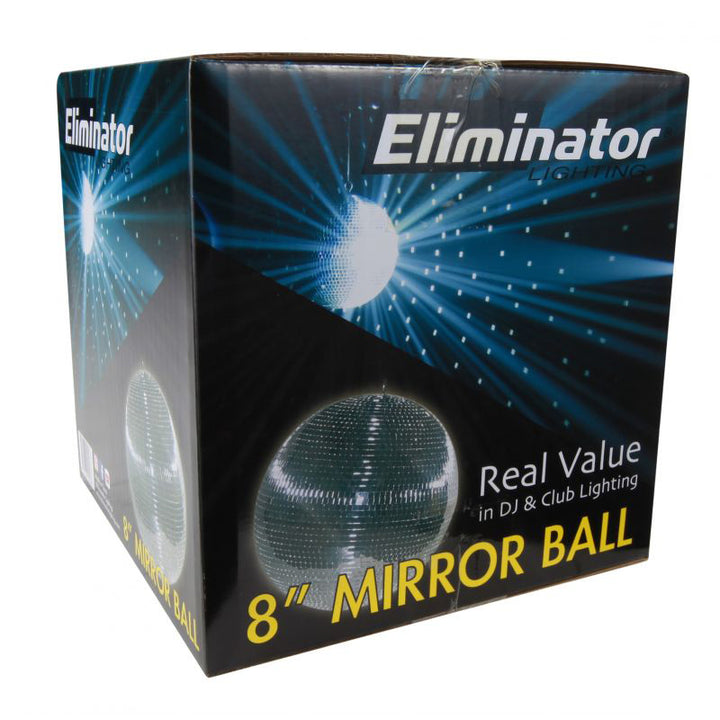 Eliminator EM8 Mirror Ball w/Motor Ring - 8 Inch