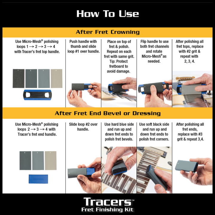 MusicNomad TRACERS-FRET-FINISH-KIT 6-Piece Tracers Fret Finishing Kit