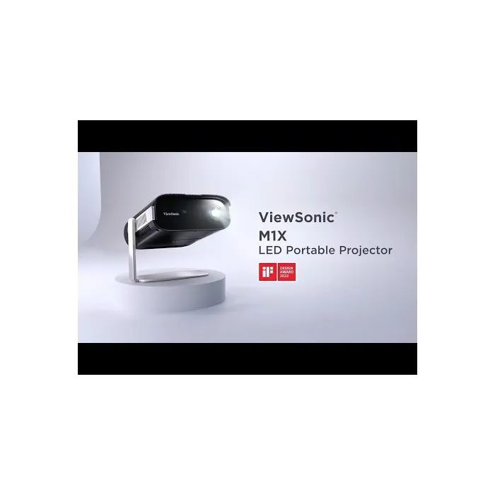Viewsonic M1X Portable LED Projector  Harman Kardon Speakers, Compact Design