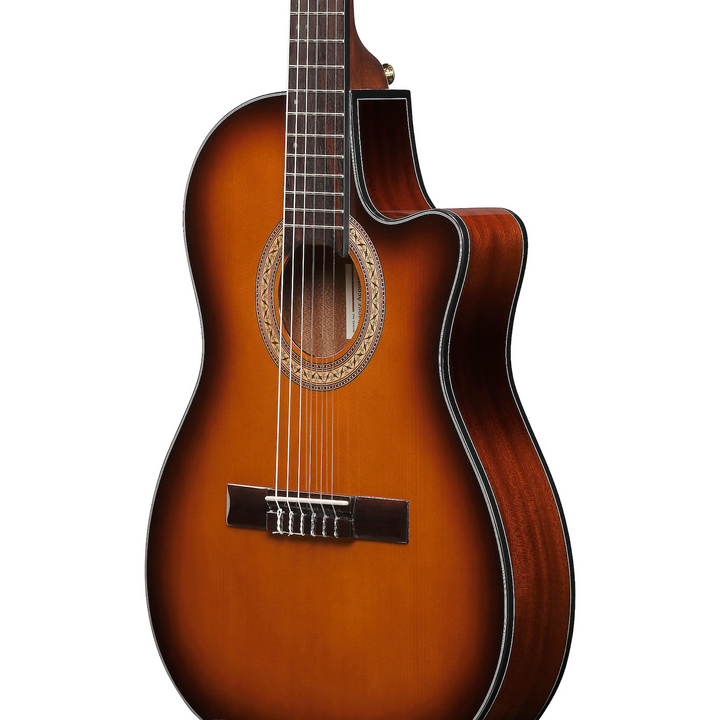 Ibanez GA35TCEVLS Thinline Cutaway Classical Acoustic-Electric Violin Sunburst High Gloss
