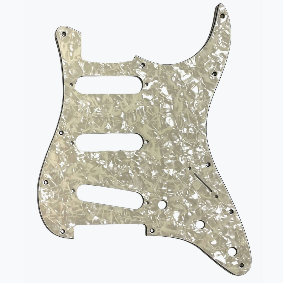 Allparts PG-0552 11-hole Pickguard for Stratocaster® Mint Green Pearloid 4-ply (MGP/W/B/W) .100