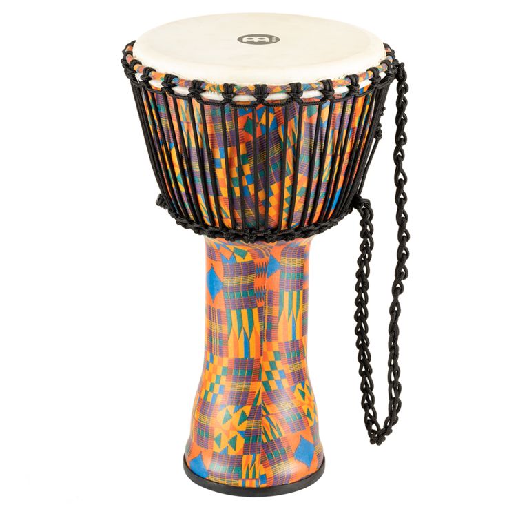 Meinl Percussion 10" Rope Tuned Travel Series Djembe Hand Selected Goatskin Head (Patented) Kenyan Quilt