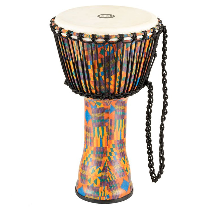 Meinl Percussion 10" Rope Tuned Travel Series Djembe Hand Selected Goatskin Head (Patented) Kenyan Quilt