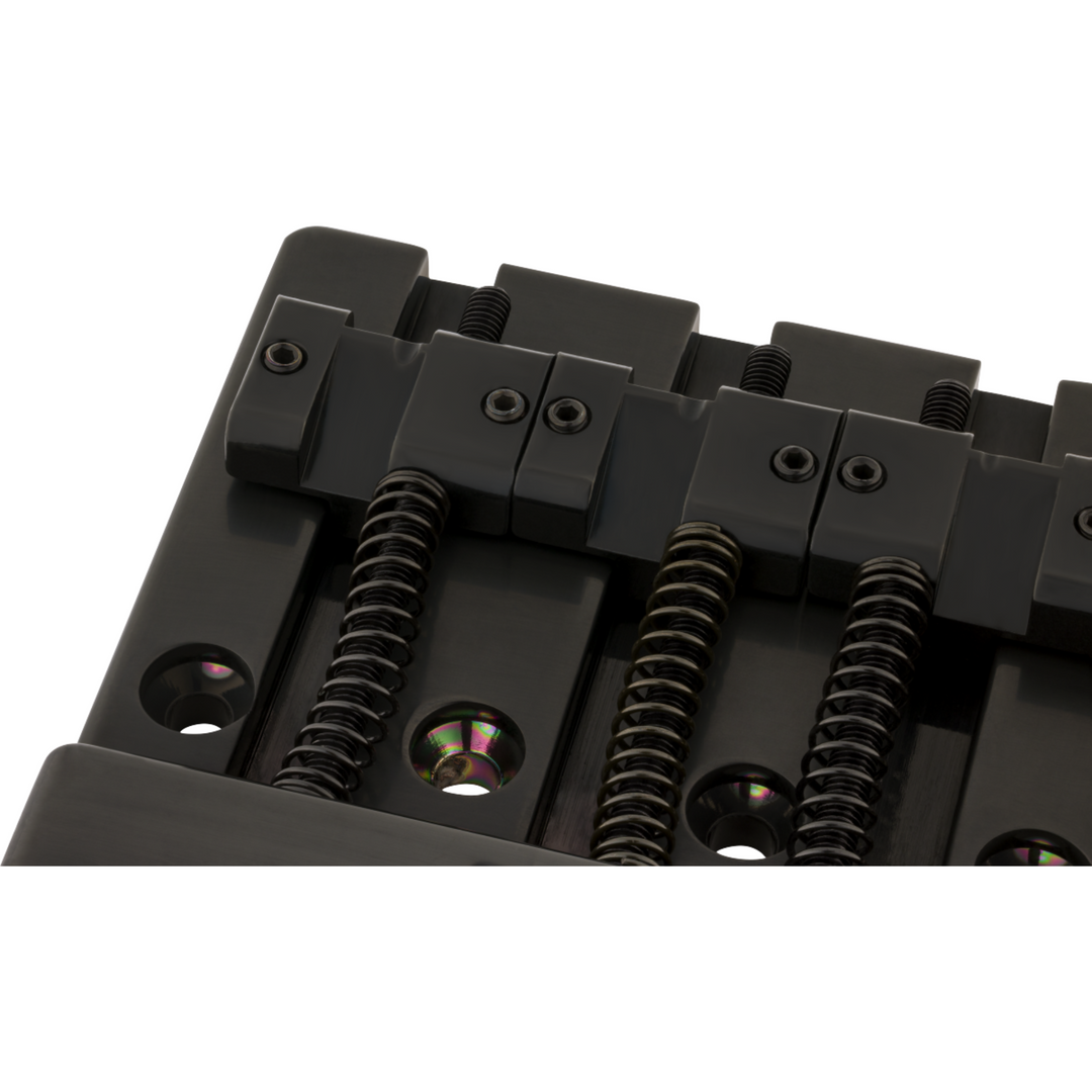 Fender ® HiMass™ 4-String Bass Bridge Assembly With Brass Saddles -  Black