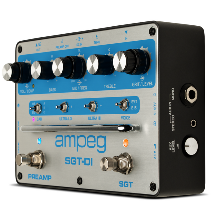 Ampeg SGT-DI Bass Preamp Pedal and DI Blue Line Anniversary Edition