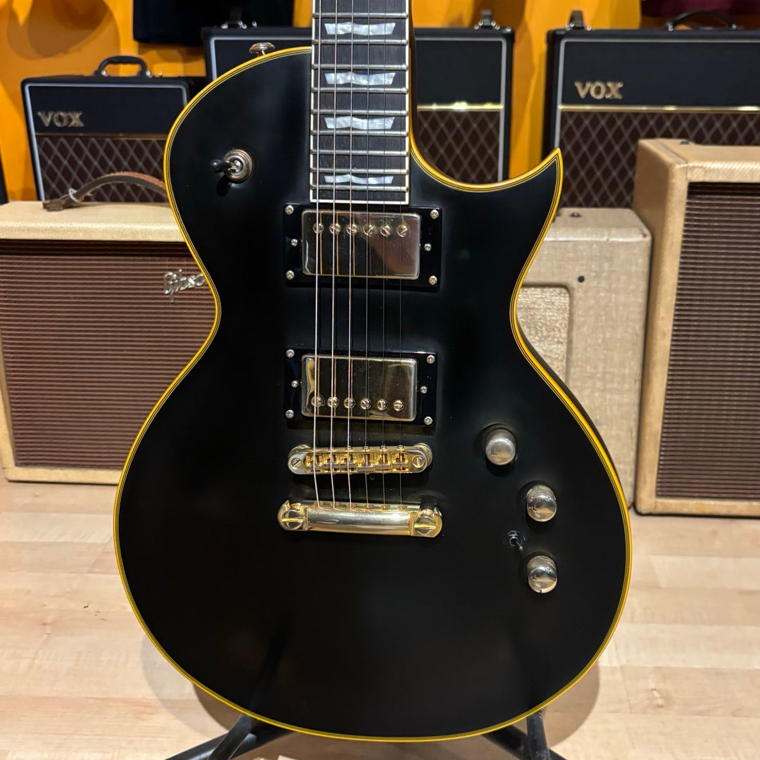ESP-LTD  EC 1000 Deluxe  (Vintage Black - Gold HD  w/ Seymour Duncan 59 & JB ) - No Case Or Bag - USED