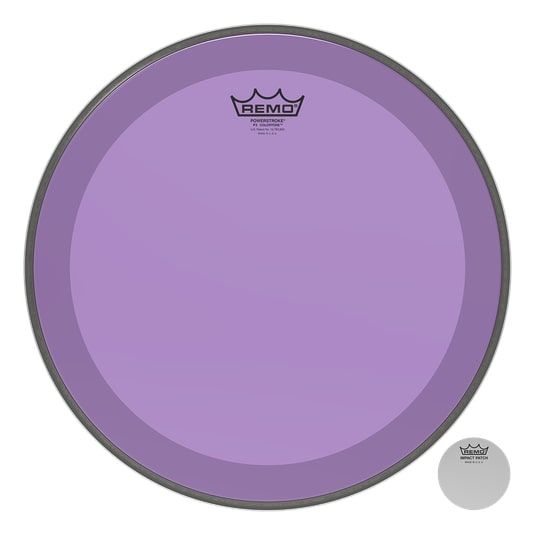 Remo P3-1316-CT-PU Bass, POWERSTROKE 3, COLORTONE, 16" Diameter, No Striping, Purple