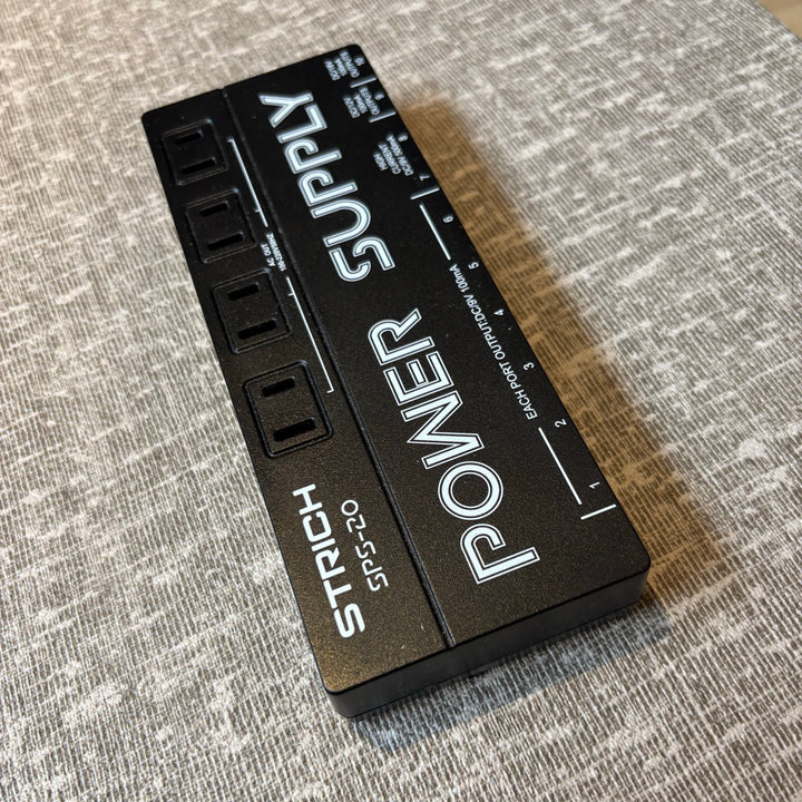 Strich - SPS-20 Pedal Power Supply w/ 7x Barrel Jack Jumper PWR Cables - USED