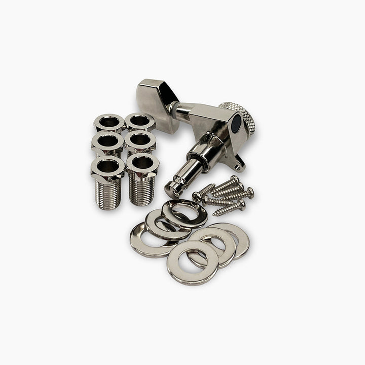 Allparts TK-7117-001 True Lok Mid Size Locking Tuners, 3x3, Nickel