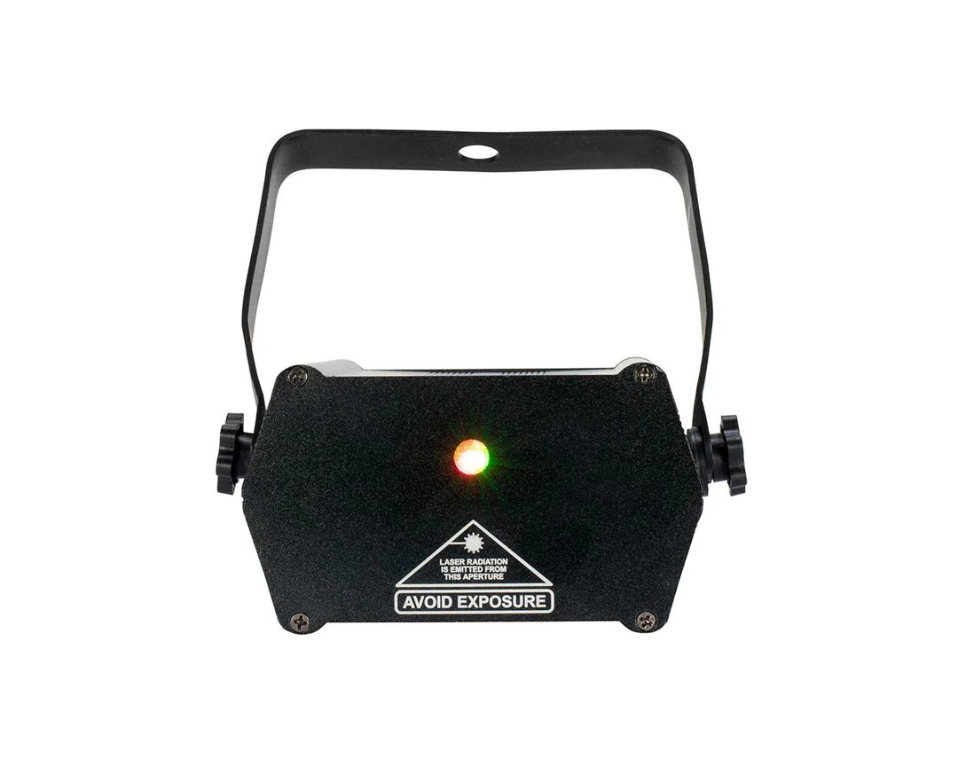 Elevate your party atmosphere with the Eliminator Lighting Micro Galaxian Three laser. Whether you're a DJ, hosting a house party, or managing a small club lounge or bar, this compact laser is your ticket to a dazzling light show. With a vibrant combination of red and green lasers, it creates an awe-inspiring spectacle of over 200 beams that can be projected onto walls, ceilings, or dance floors.