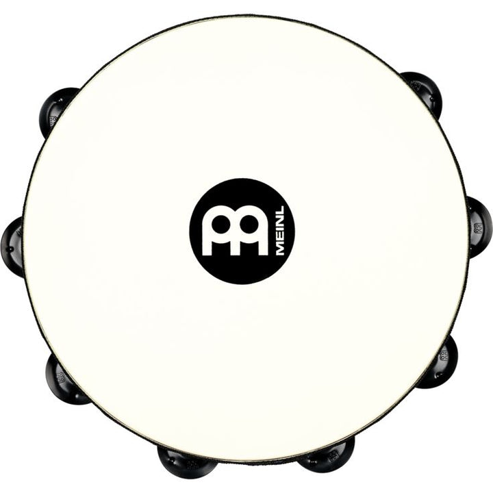 Meinl Percussion 10" Touring Synthetic Head Wood Tambourine Single row Red Black plated steel jingles