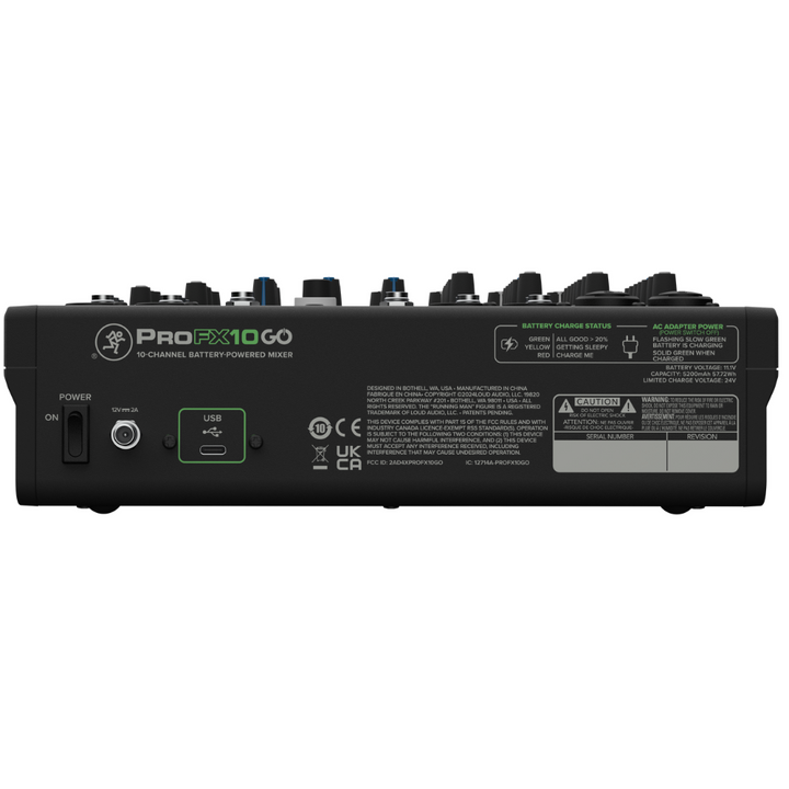 Mackie ProFX10 GO 10-Channel Battery-Powered Mixer